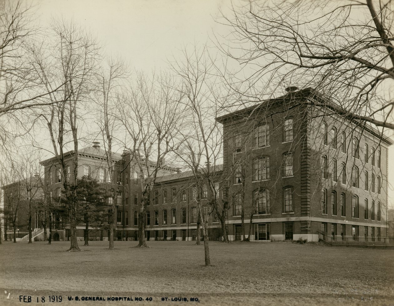 Städtisches Krankenhausgebäude im U.S. General Hospital von W.C. Persons