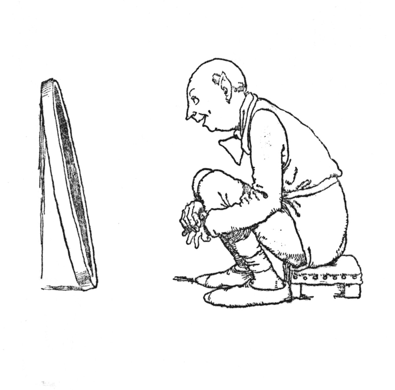 Er kicherte vor Freude, ca. 1930 von William Heath Robinson
