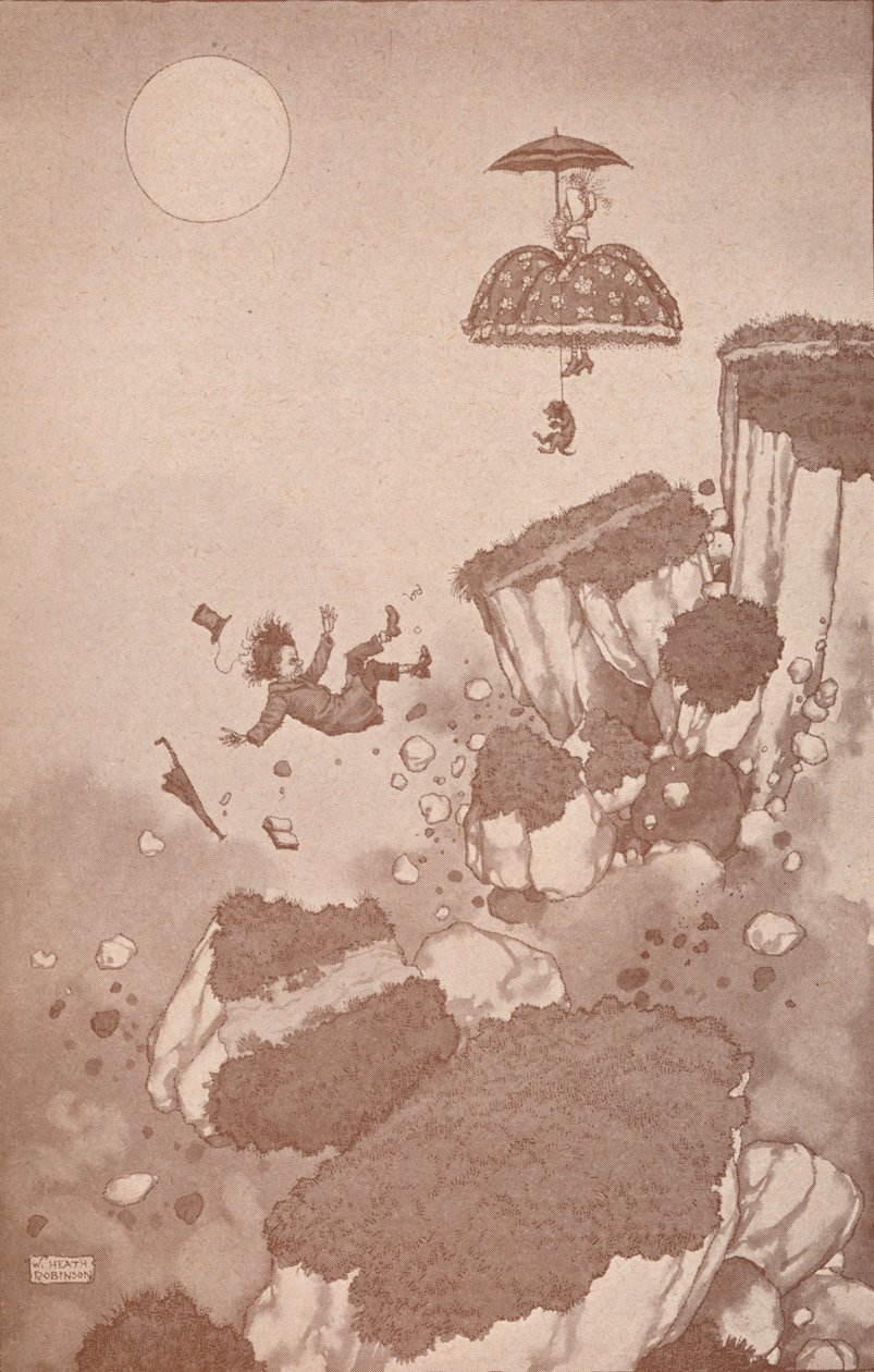 Wie der Erfinder des Flugzeugs die Idee bei einem Erdrutsch bekam von William Heath Robinson