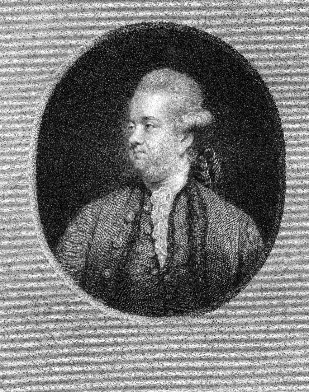 Edward Gibbon, britischer Historiker des 18. Jahrhunderts, 1836 von W. Holl