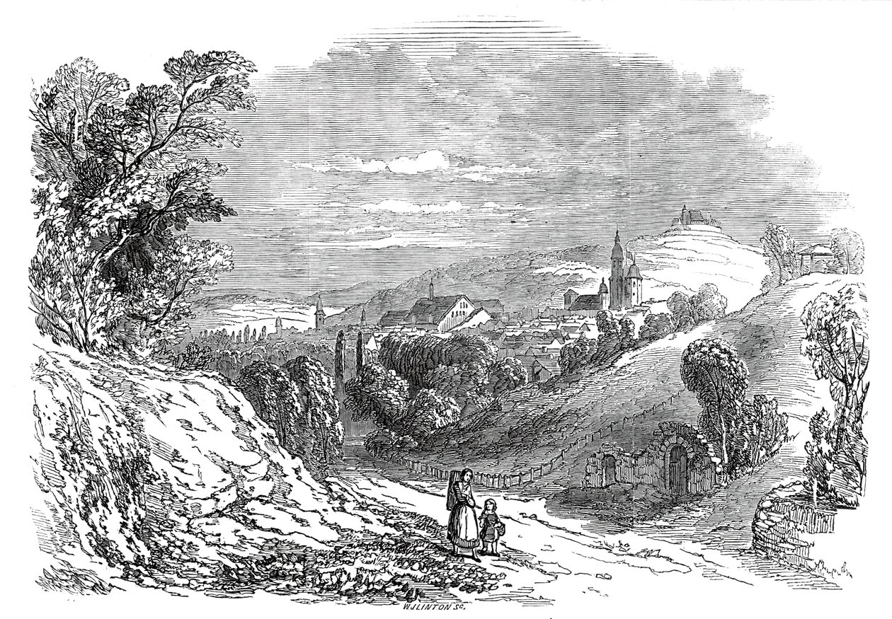 Coburg - nach der Zeichnung Seiner Königlichen Hoheit Prinz Albert (1845) von W. J. Linton