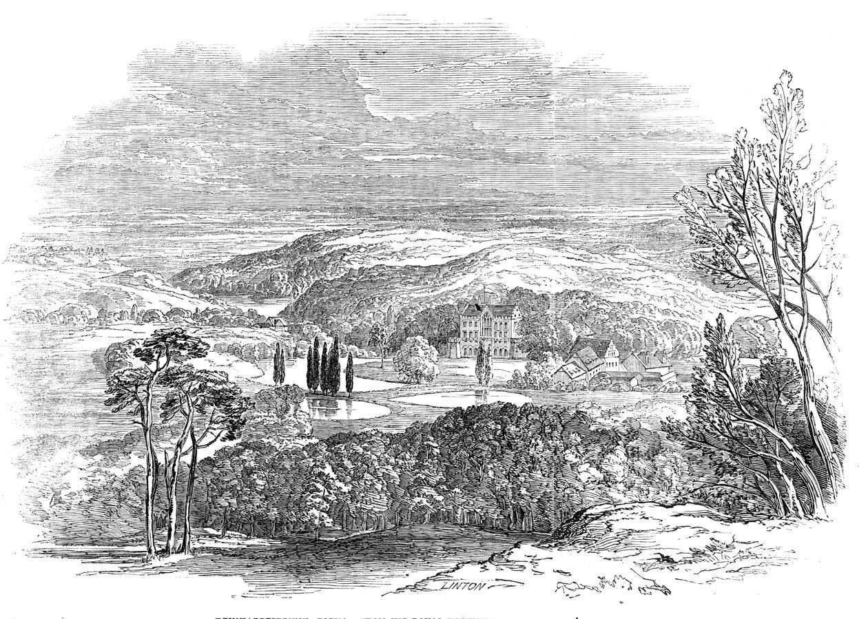Reinhardtsbrunn, Gotha - nach der Zeichnung Seiner Königlichen Hoheit Prinz Albert (1845) von W. J. Linton