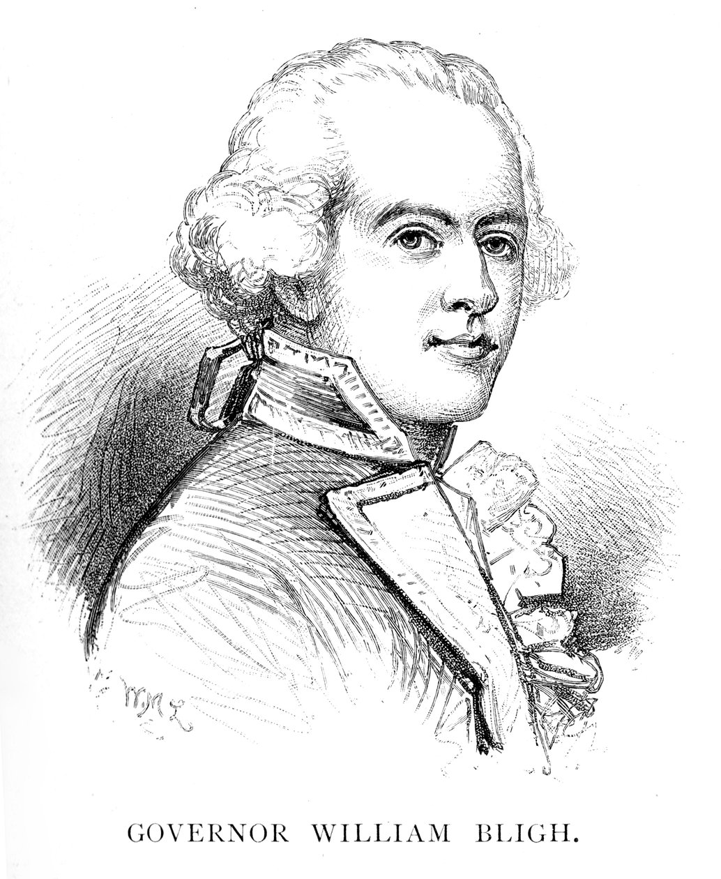 William Bligh, britischer Marineoffizier und Gouverneur von New South Wales, 1886 von W. Macleod