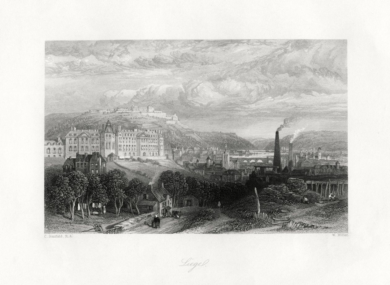 Lüttich, Belgien, 19. Jahrhundert von W. Miller