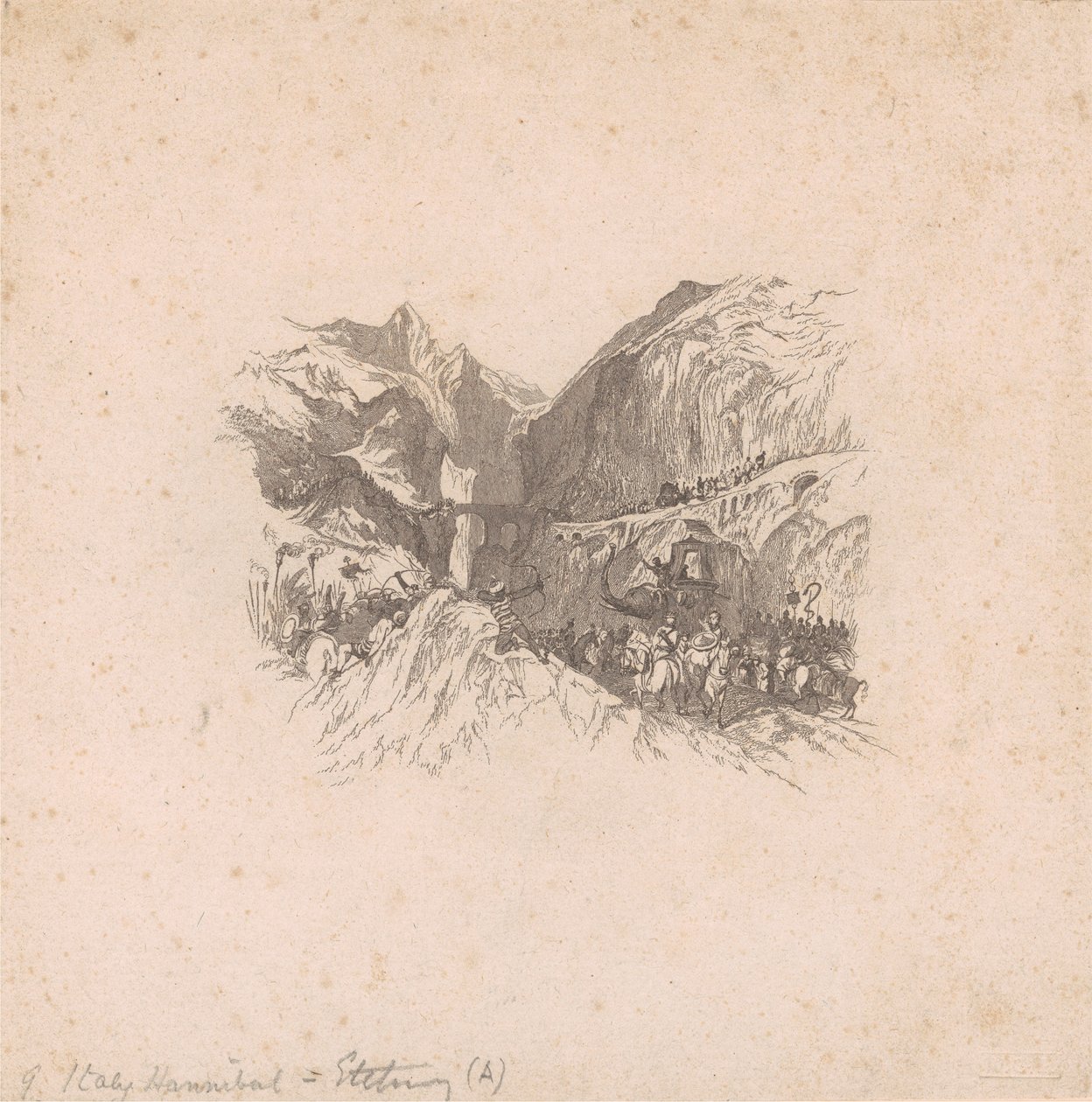 Hannibal überquert die Alpen (Vignetten) von W. R. Smith
