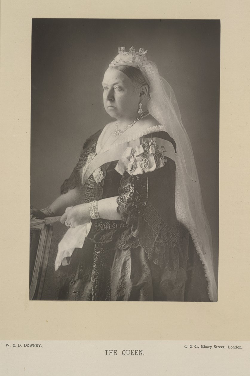 Königin Victoria. Königin des Vereinigten Königreichs von Großbritannien und Irland und (ab 1876) Kaiserin von Indien. Porträt. von W. and D. Downey