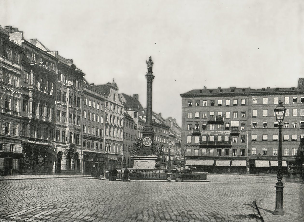 Der Karolinenplatz, München, Deutschland, 1895 von W and S Ltd