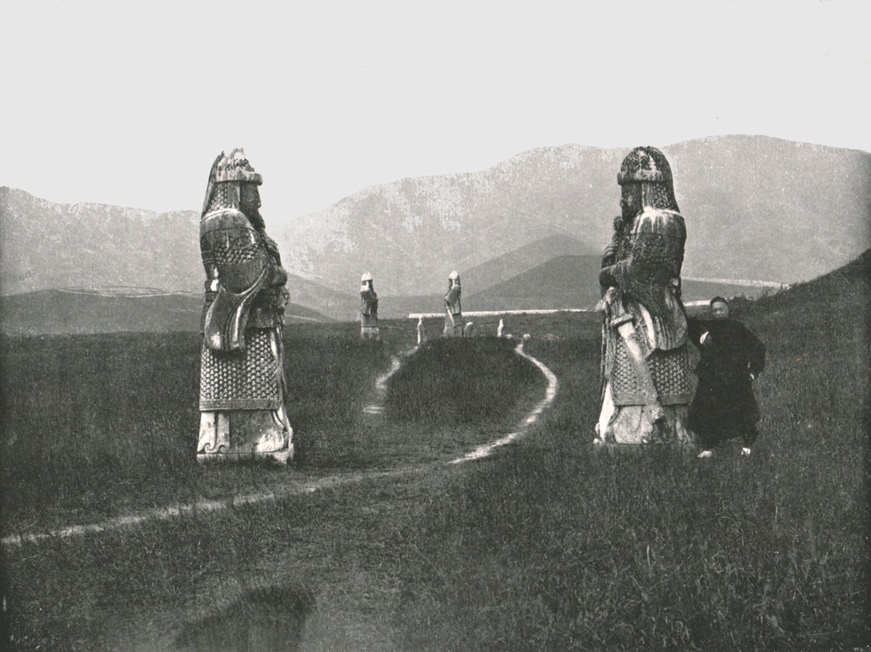 Der Zugang zur Stadt, Nankin, China, 1895 von W and S Ltd