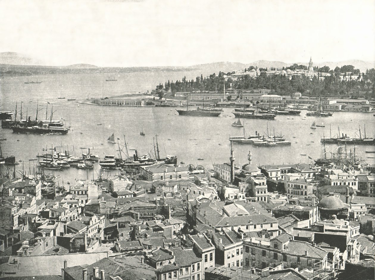 Der Eingang zum Goldenen Horn, Konstantinopel, Osmanisches Reich, 1895 von W and S Ltd