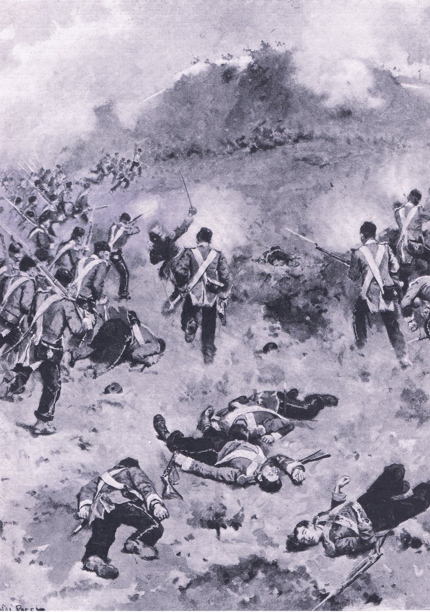 Sturm auf den Redan, Illustration aus British Battles on Land and Sea, 1915 von Wal Paget