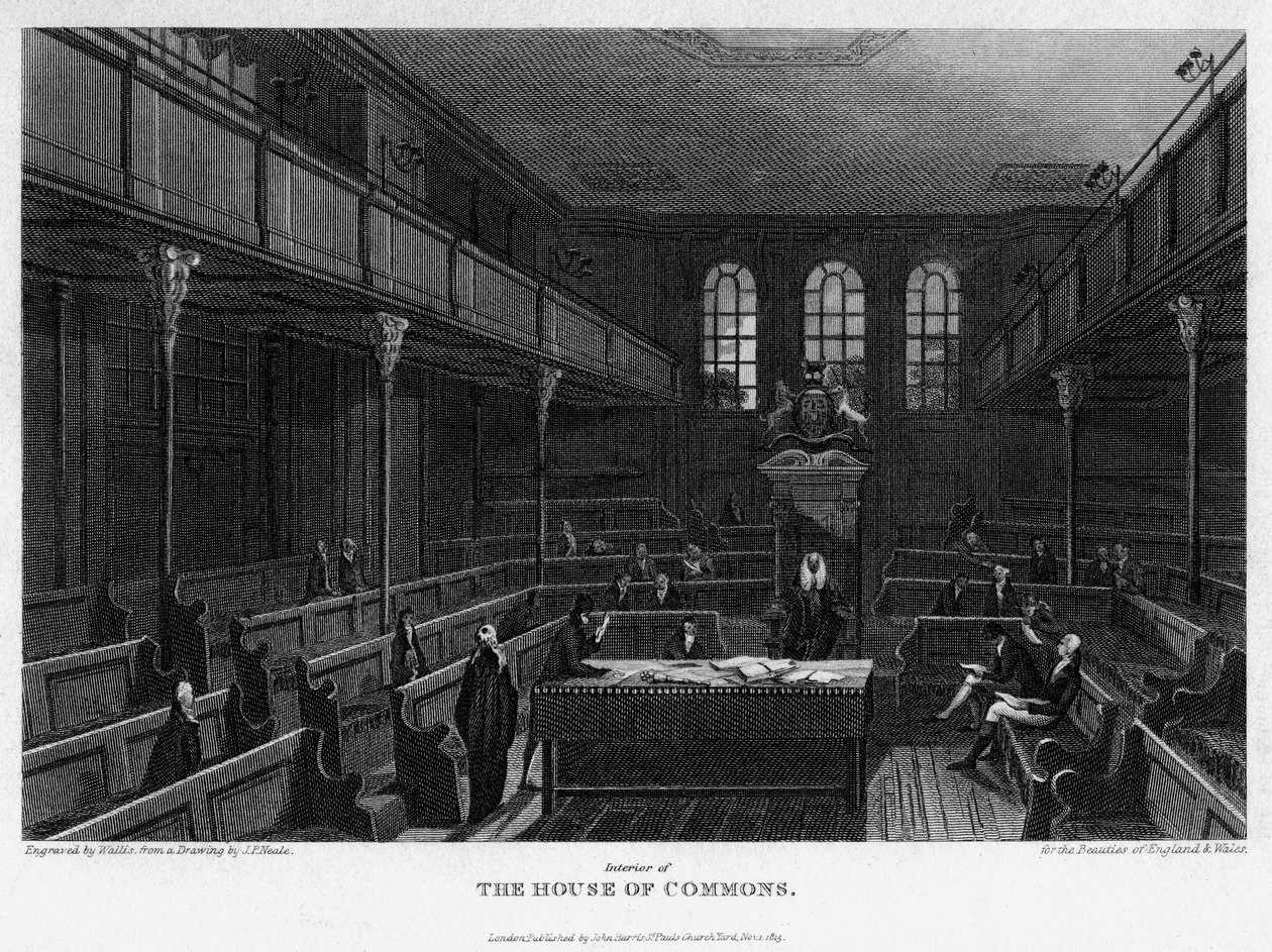 Kammer des House of Commons, Westminster, London, 1815 von Wallis