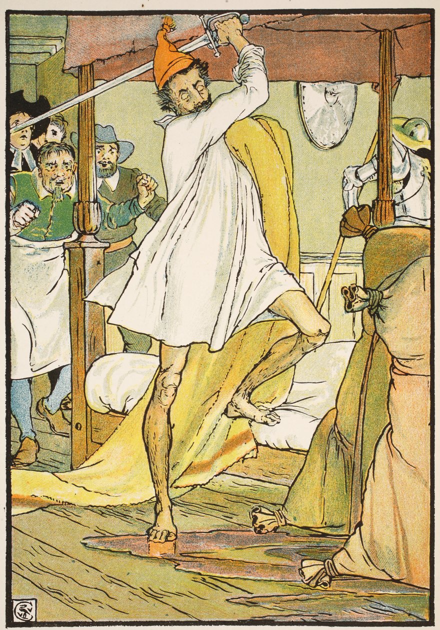 Don Quijotes außergewöhnlicher Kampf, Illustration aus 