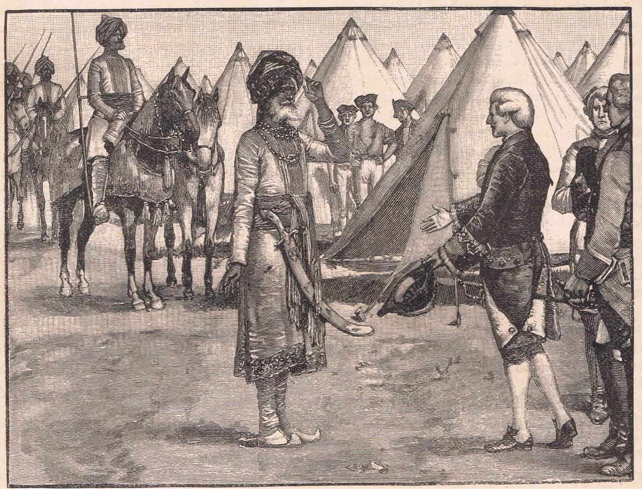 Der große Mogul betritt das englische Lager AD 1765 von Walter Paget