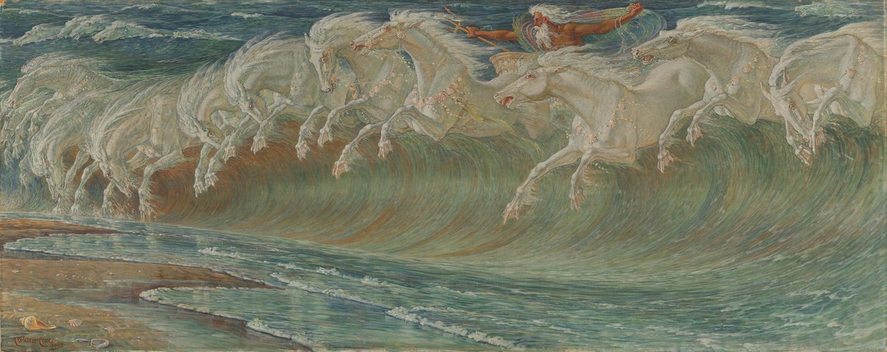 Die Rosse des Neptun von Walter Crane