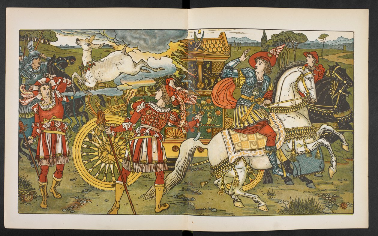 Illustration für die Hindin im Wald von Walter Crane