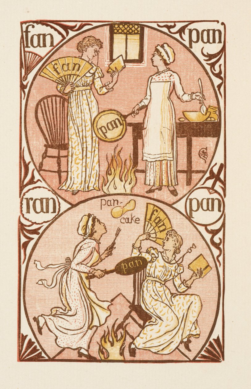Reimwörter, die mit dem Buchstaben N enden. Das goldene Primer von Walter Crane