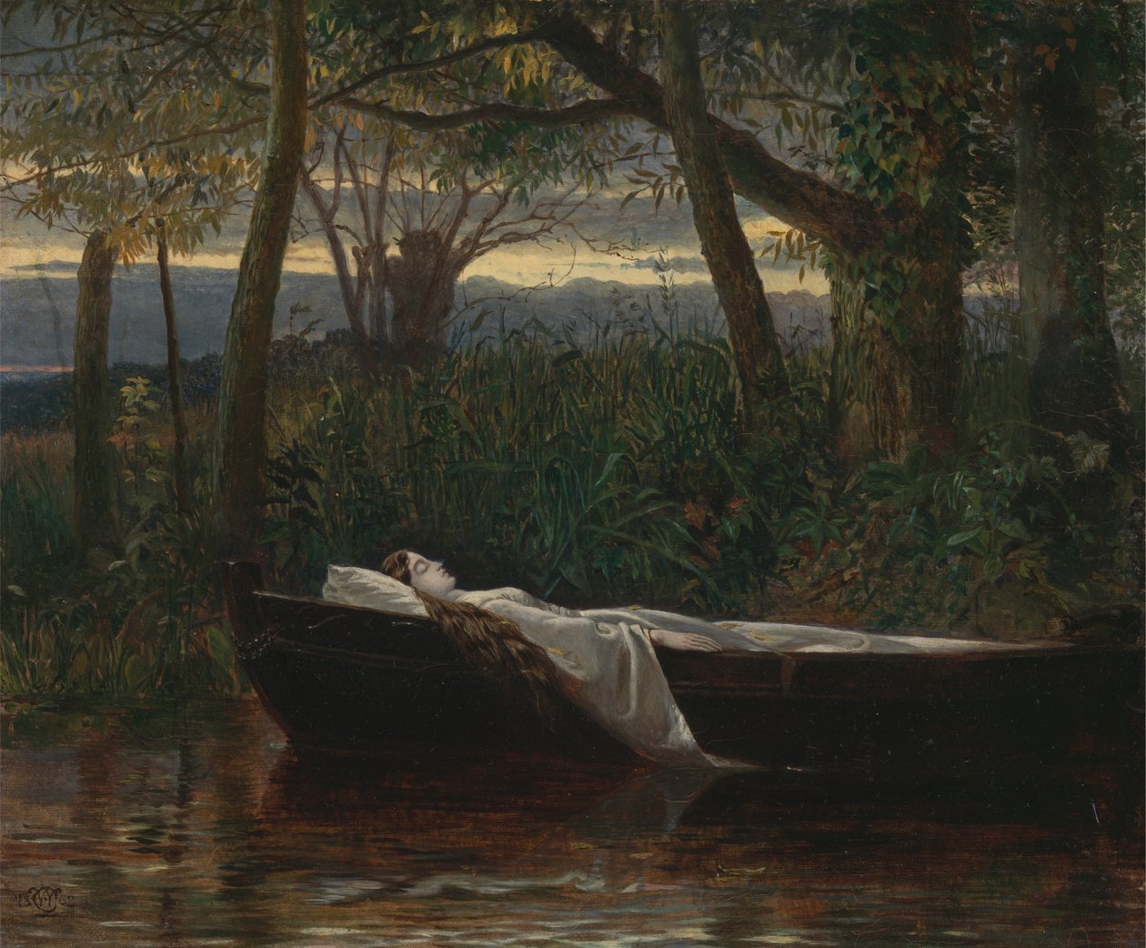 Die Dame von Shalott [1862, Royal Academy of Arts, London, Ausstellungskatalog] von Walter Crane