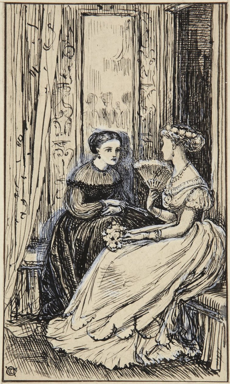 Zwei Damen im Gespräch (Anne Hereford) von Walter Crane