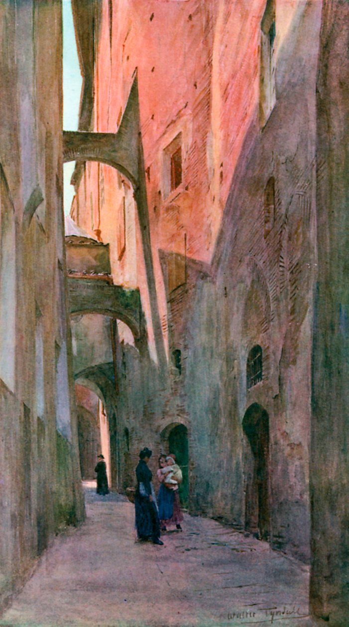 Eine Straße in Siena von Walter Frederick Roofe Tyndale
