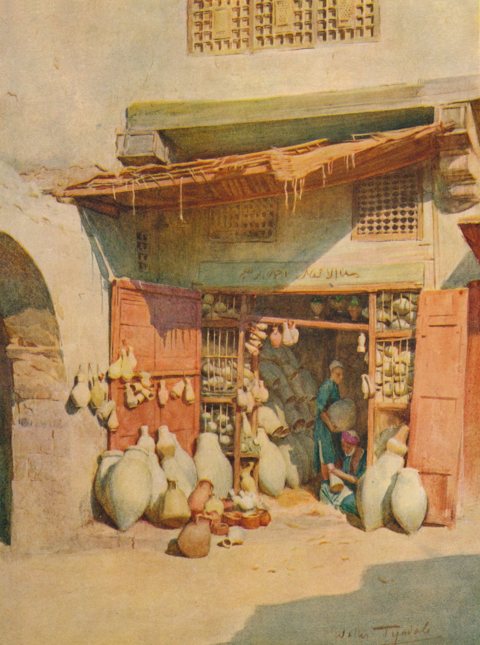 Töpferbasar in einem Nildorf, ca. 1905, 1912 von Walter Frederick Roofe Tyndale