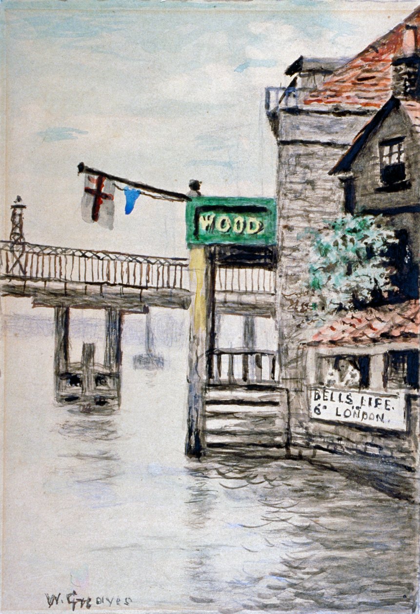 Ansicht des Adam und Eva Gasthauses, Chelsea, London, ca. 1900 von Walter Greaves