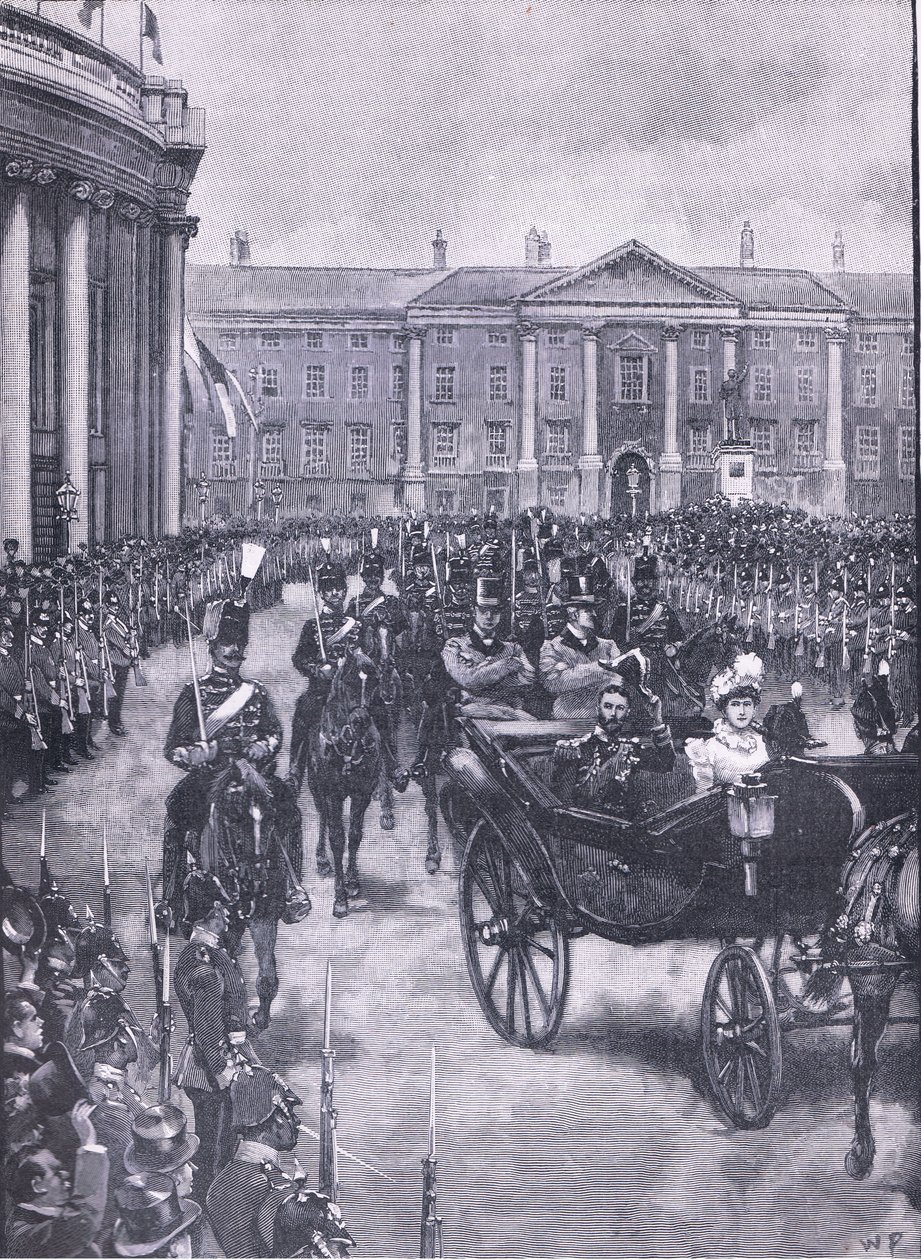Der Besuch des Herzogs und der Herzogin von York in Dublin, Illustration aus Cassells Geschichte Englands, 1900er Jahre von Walter Paget