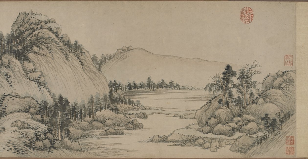 Wohnung in den Fuchun-Bergen nach Huang Gongwang, Qing-Dynastie, 1672 von Wang Hui