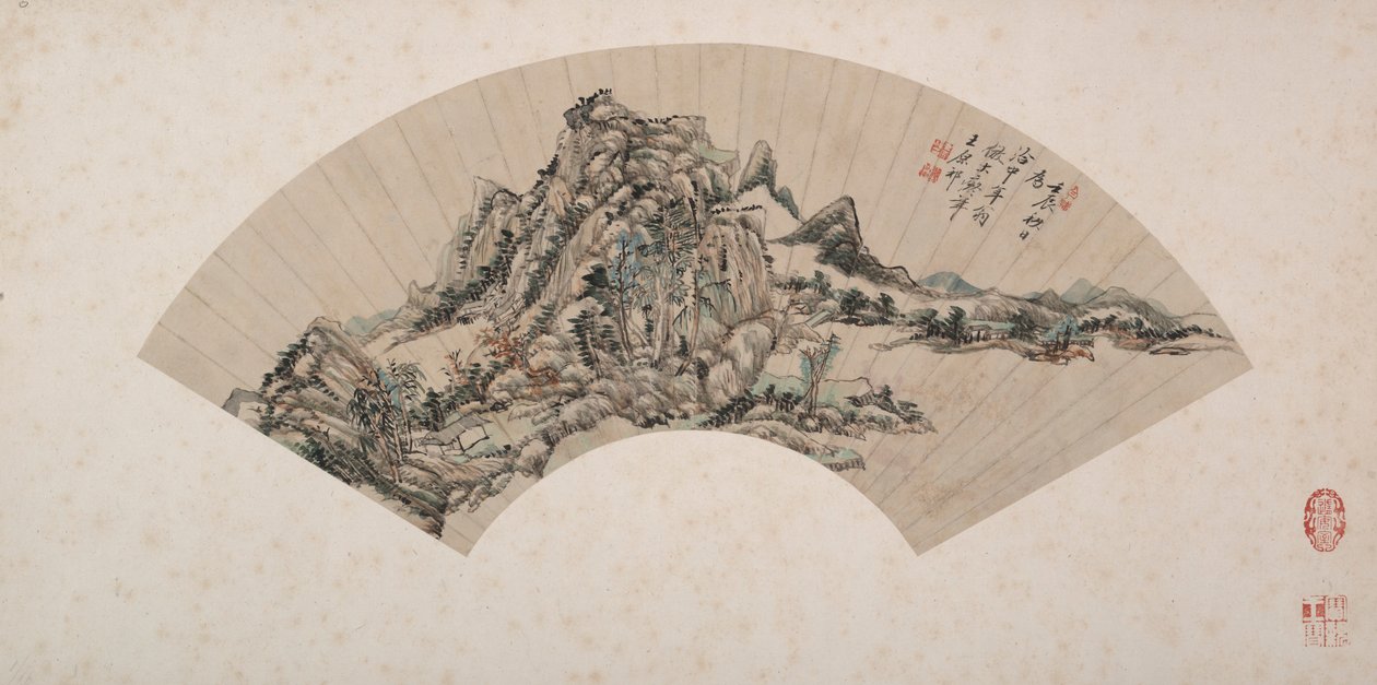 Landschaft im Stil von Huang Gongwang von Wang Yuanqi