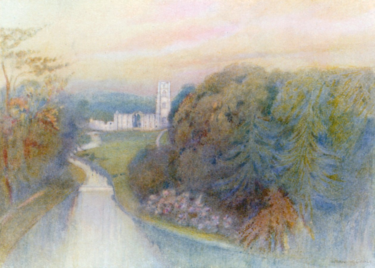 Fountains Abbey: Die "Überraschungsaussicht" von Warwick (after) Goble