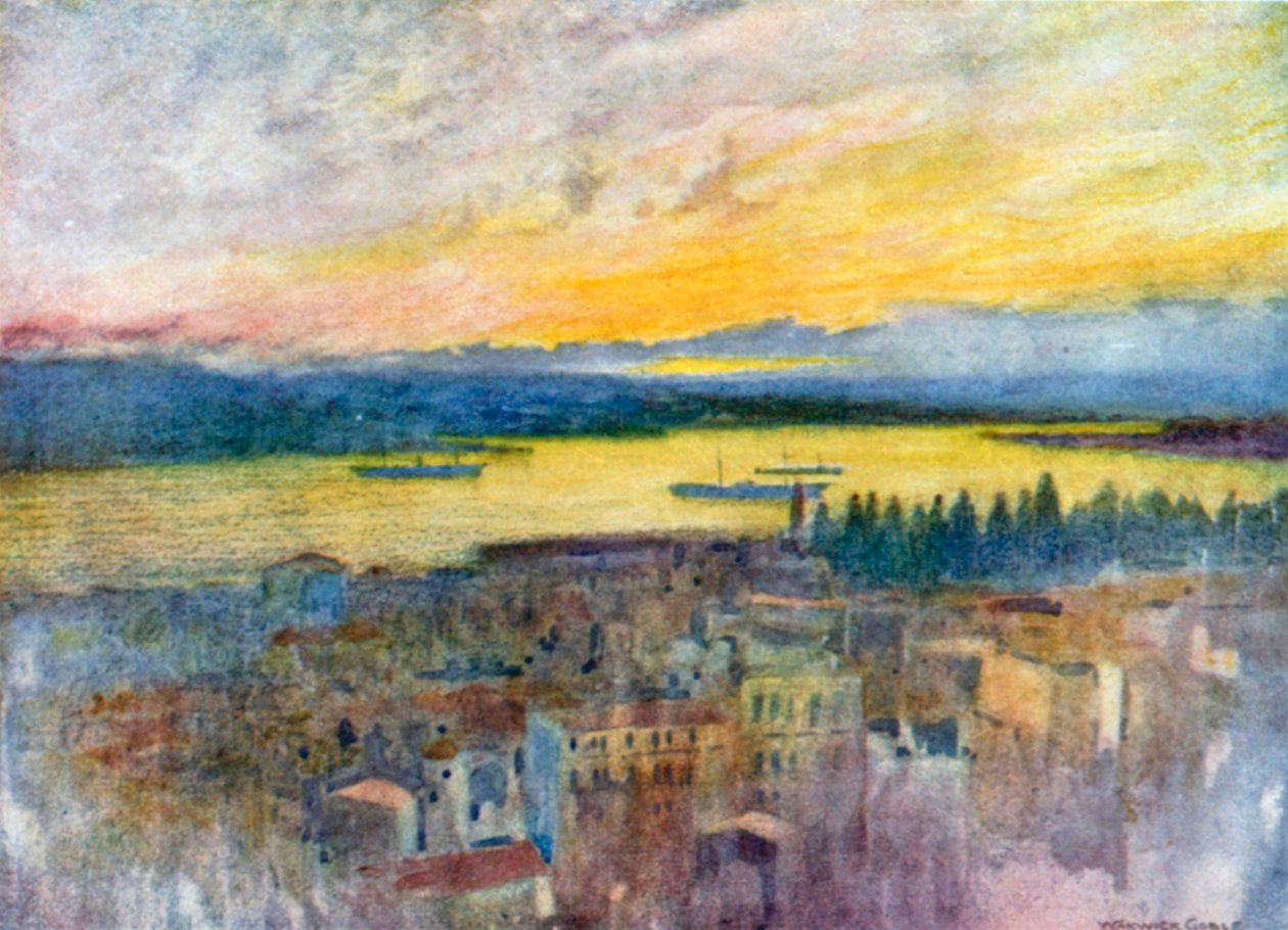 Goldenes Horn vom Britischen Krankenhaus, Galata von Warwick (after) Goble