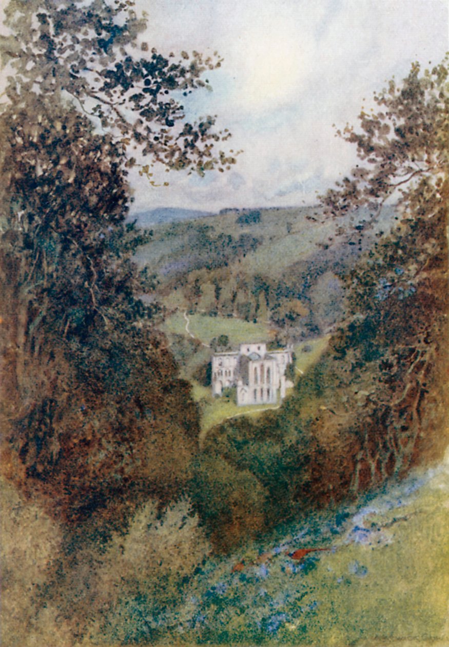 Rievaulx Abbey von der Terrasse von Warwick (after) Goble