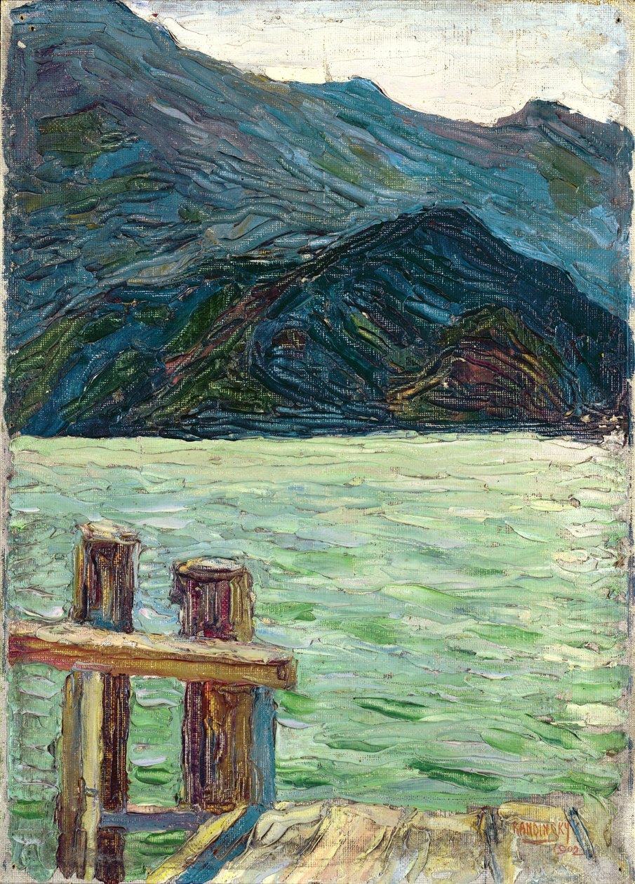 Kochelsee über die Bucht, 1902 von Wassily Kandinsky