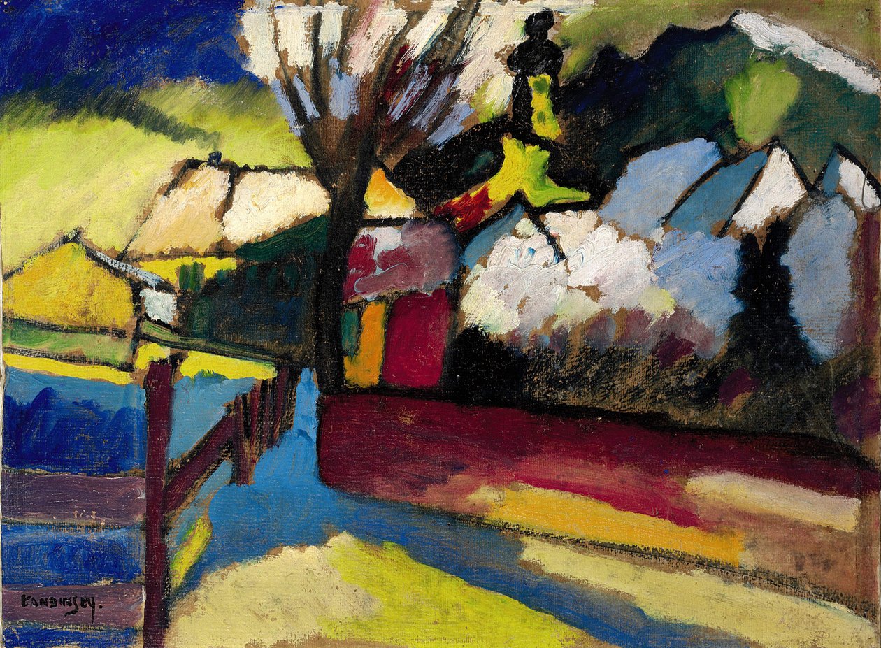 Herbstlandschaft mit Baum, 1910 von Wassily Kandinsky
