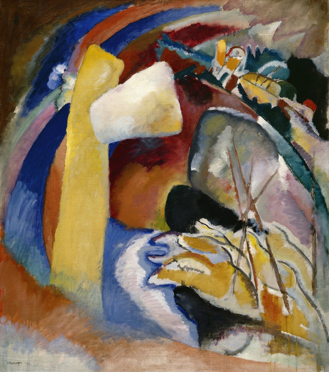 Studie für Malerei in Weiß - Wassily Kandinsky von Wassily Kandinsky