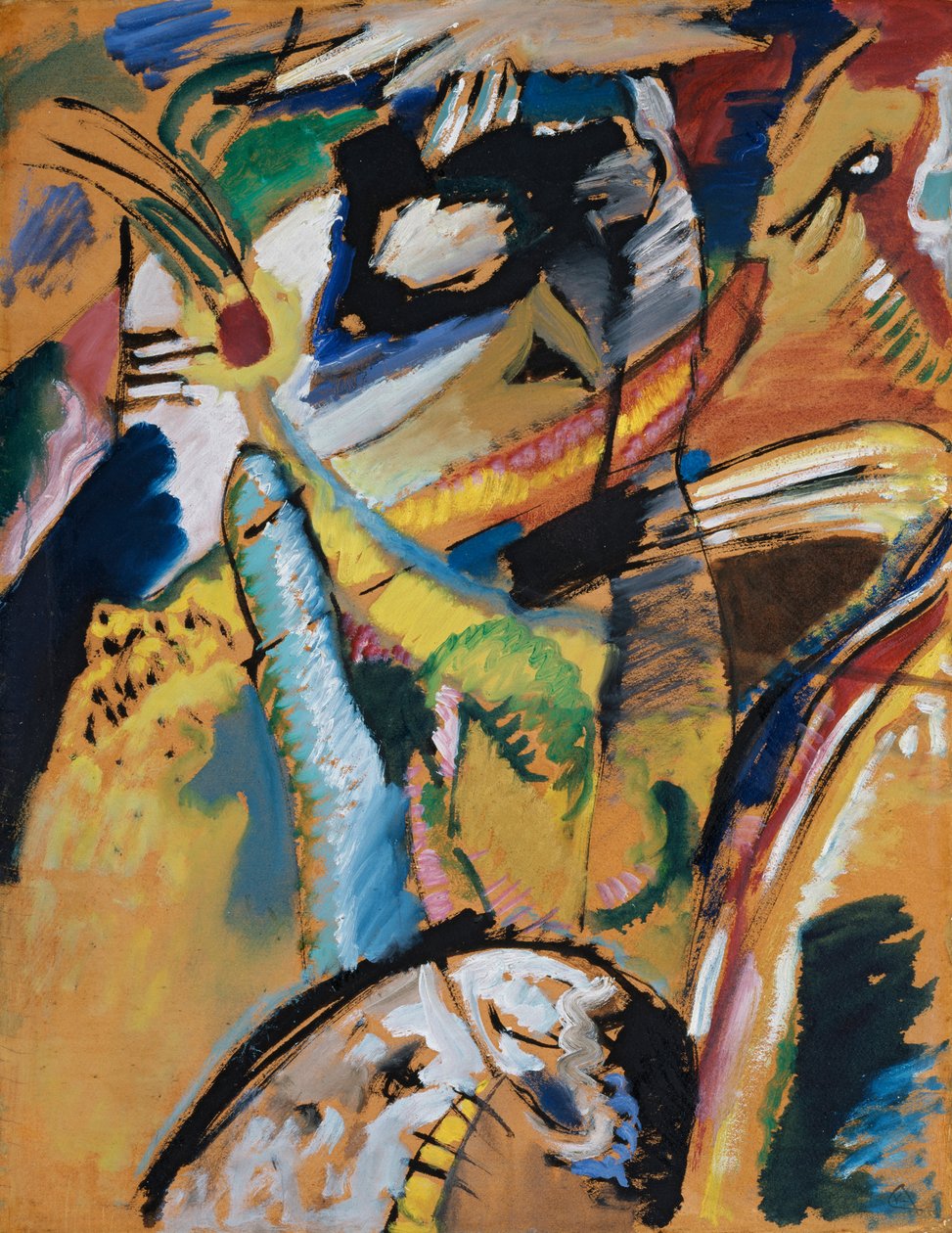 Kleine Studie zu einem Wandbild für Campbell I (?), Sommer, 1914 von Wassily Kandinsky