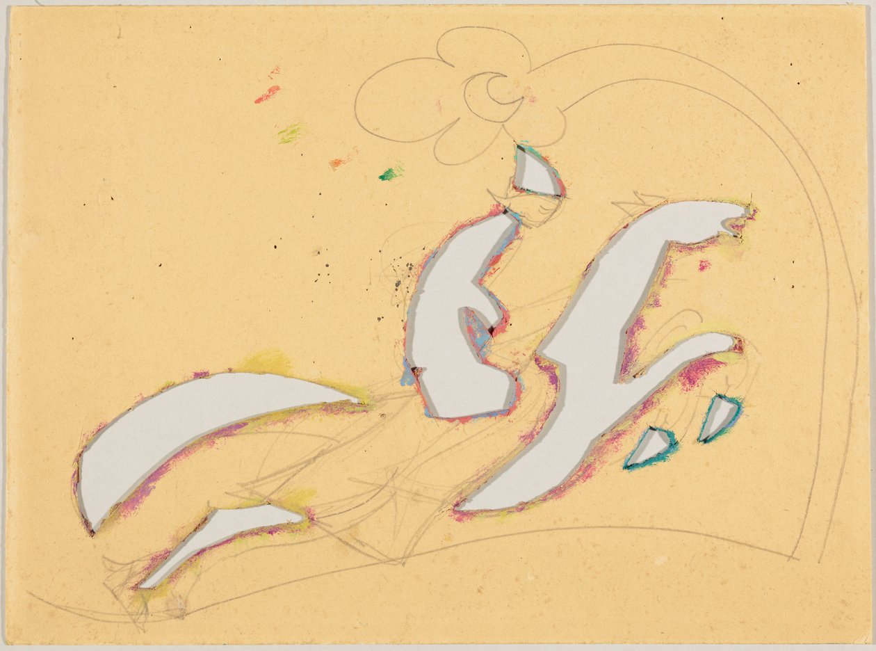 Schablone mit Reiter von Wassily Kandinsky
