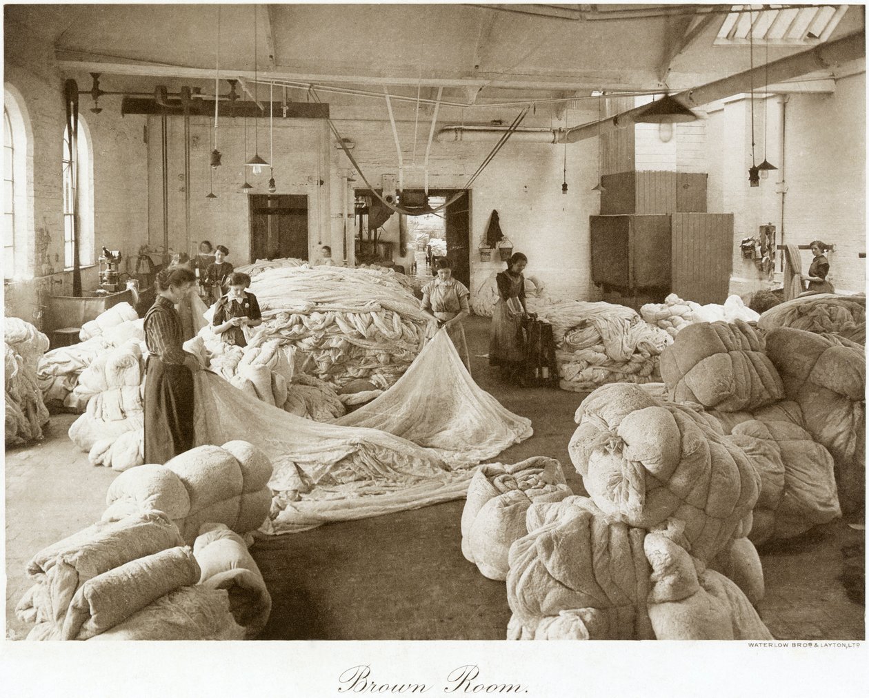 Braunes Zimmer, Thomas Adams Spitzenfabrik, Stoney Street, Nottingham, Nottinghamshire, 1914 von Waterlow Bros and Layton Ltd