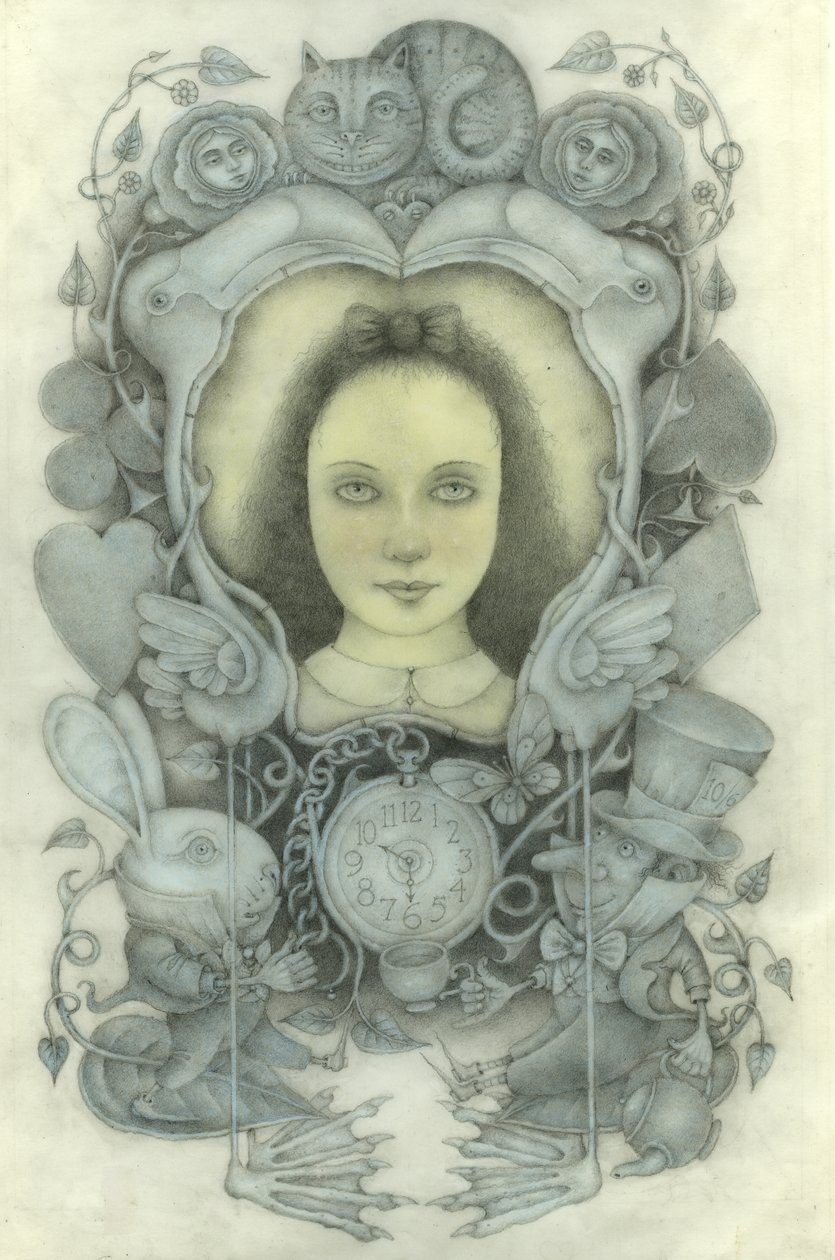 Porträt von Alice im Spiegel, 2022 von Wayne Anderson