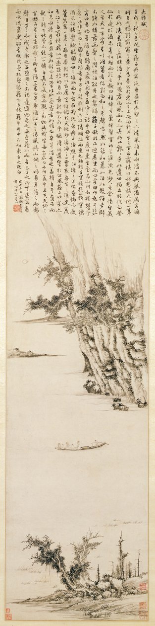 Das erste Prosagedicht über die Rote Klippe, 1558 von Wen Zhengming