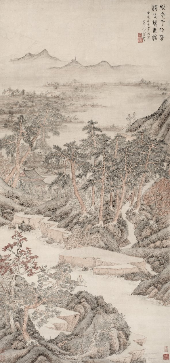 Das Waschen der Füße von der staubigen Welt, 1570 von Wen Boren
