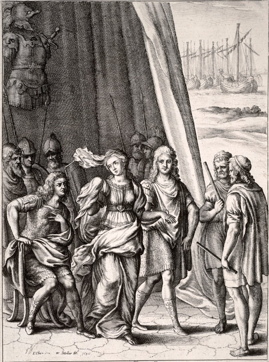 Briseis und Achilles von Wenceslaus Hollar