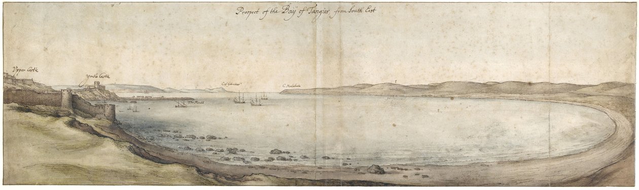 Aussicht auf die Bucht von Tanger vom Südosten von Wenceslaus Hollar