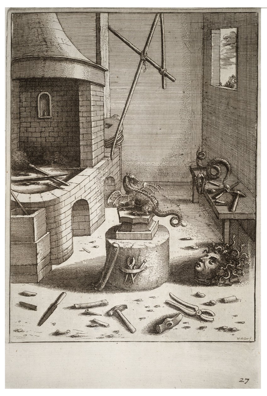 Die Viper und die Feile von Wenceslaus Hollar