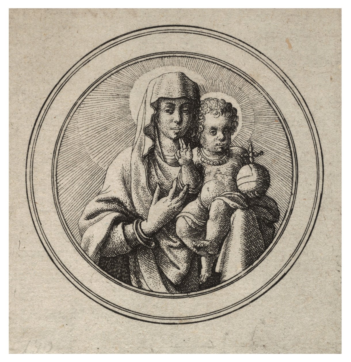 Jungfrau und Kind von Wenceslaus Hollar