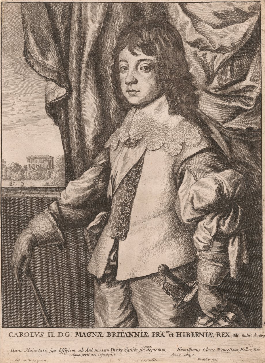 Carolus II. D.G: Magnæ Britanniæ Fra. et Hiberniæ Rex etc. von Wenceslaus Hollar