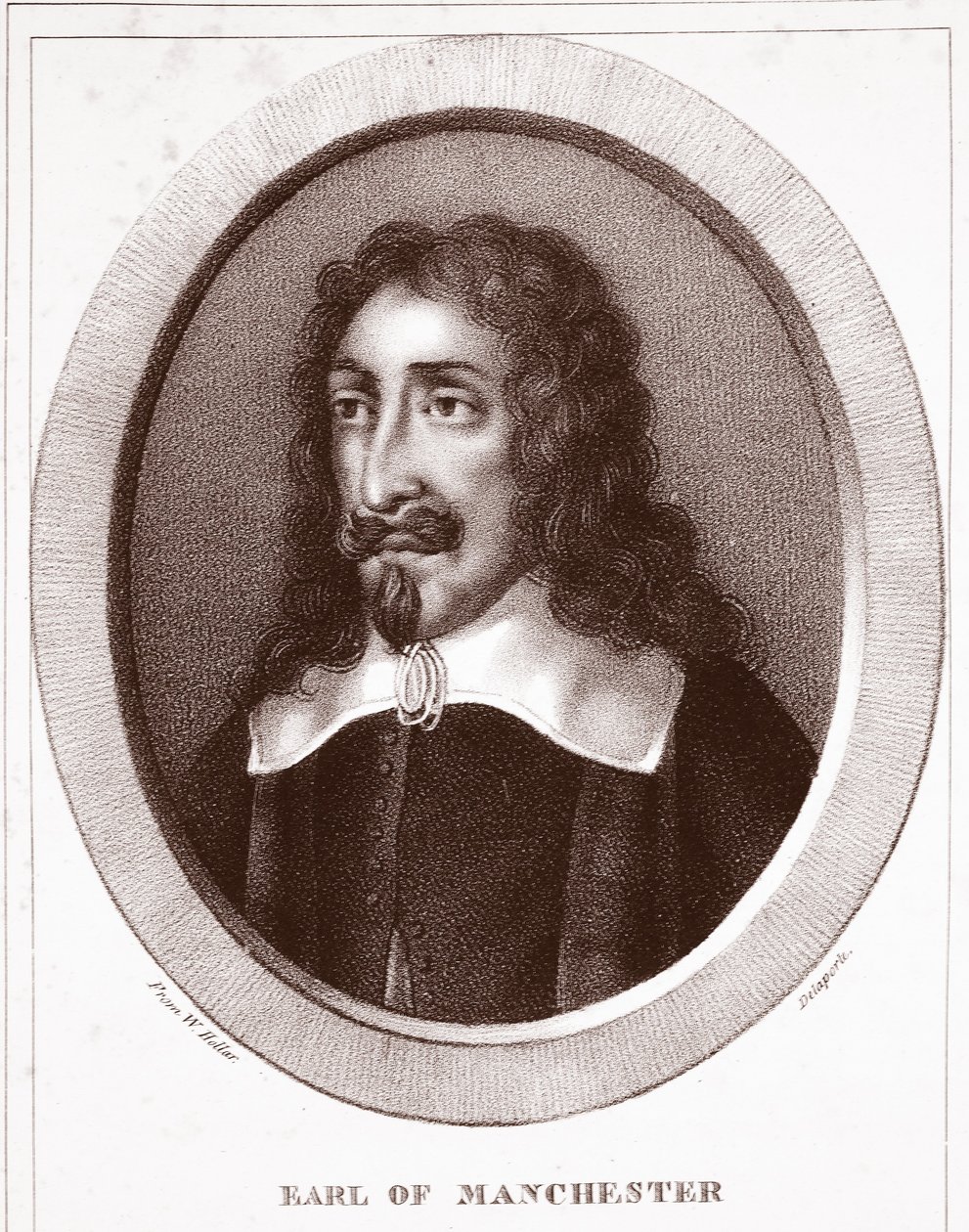 Earl of Manchester, zugeschrieben Delaporte, graviert von de Langlume von Wenceslaus Hollar