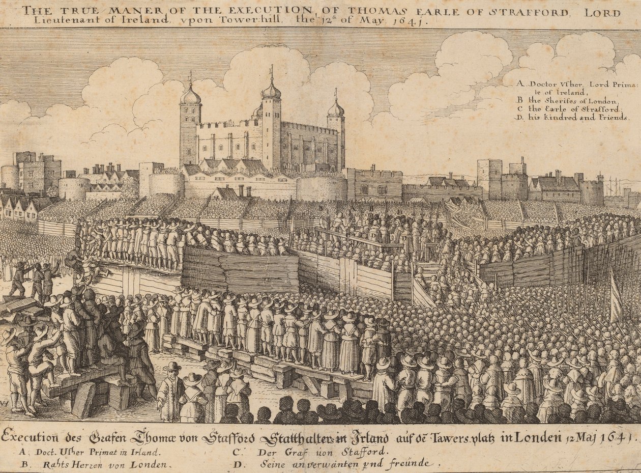 Hinrichtung von Thomas Wentworth, 1641 von Wenceslaus Hollar