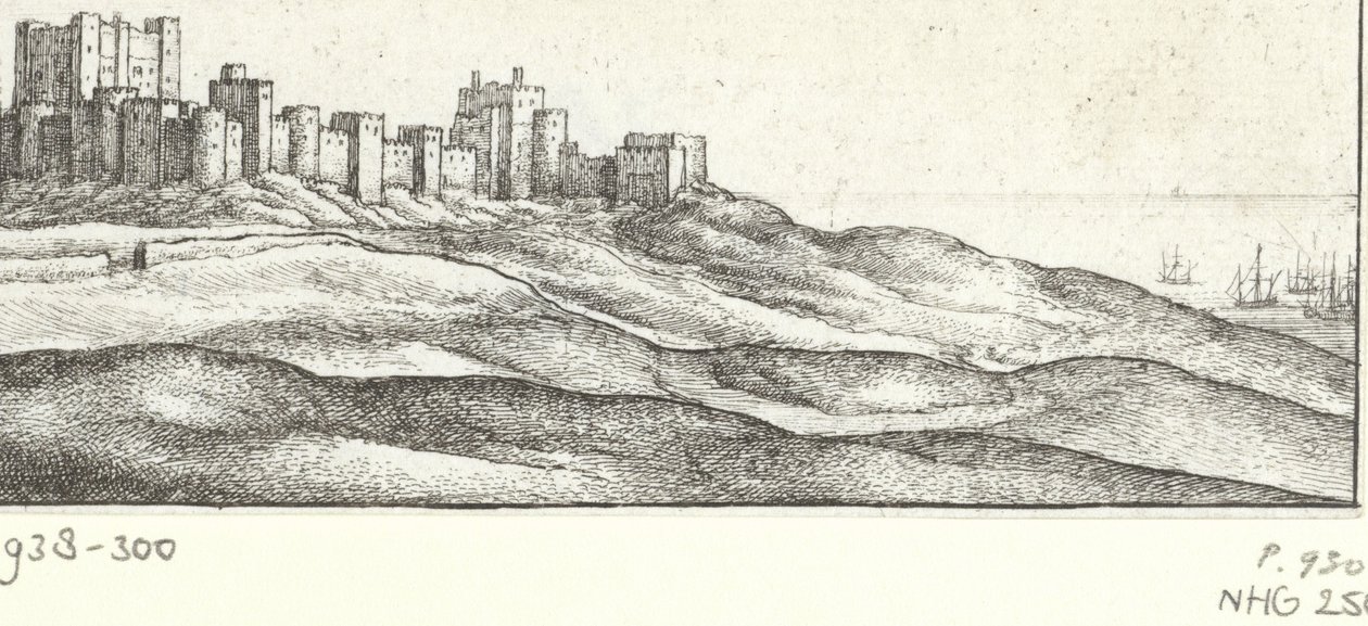 Ansicht von Dover Castle von Wenceslaus Hollar
