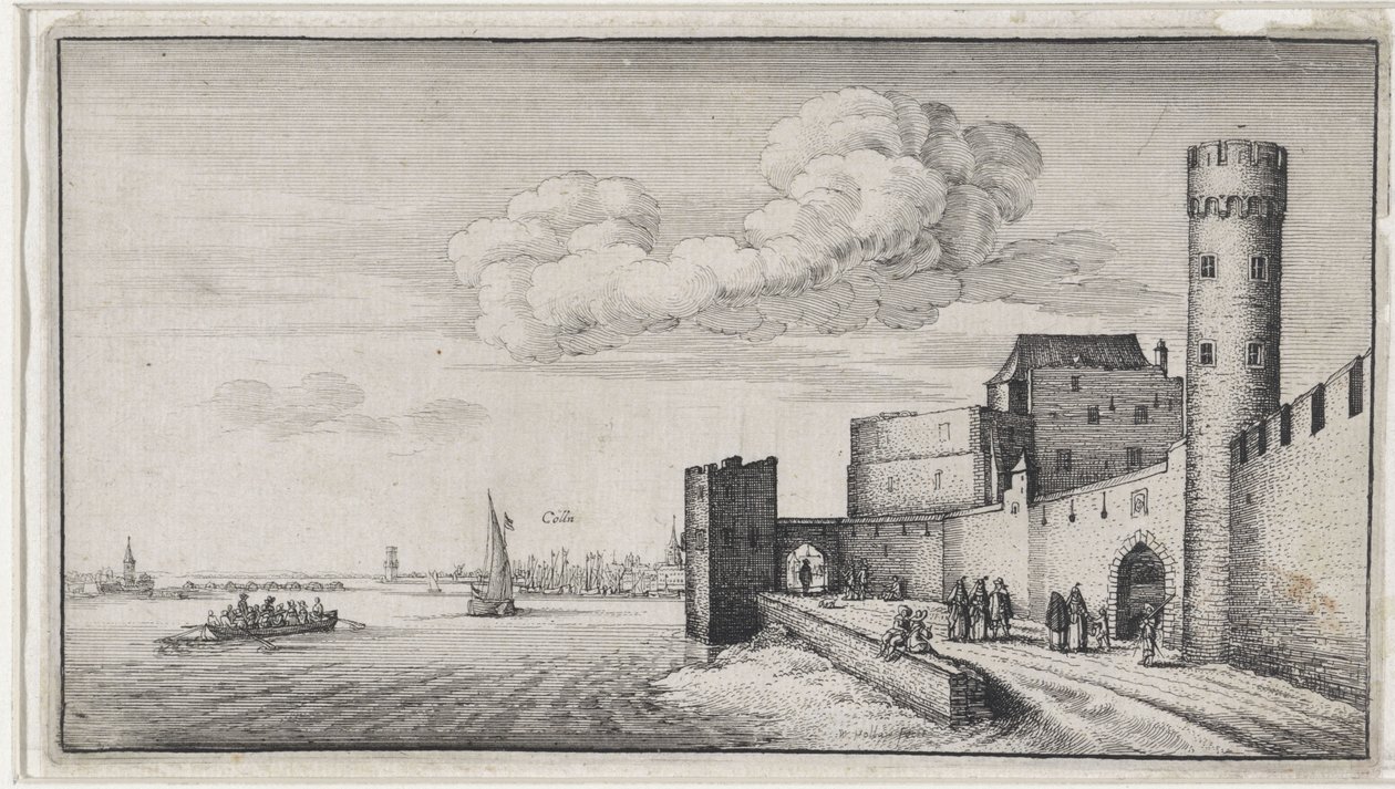 Ansicht der Stadtmauern von Köln von Wenceslaus Hollar