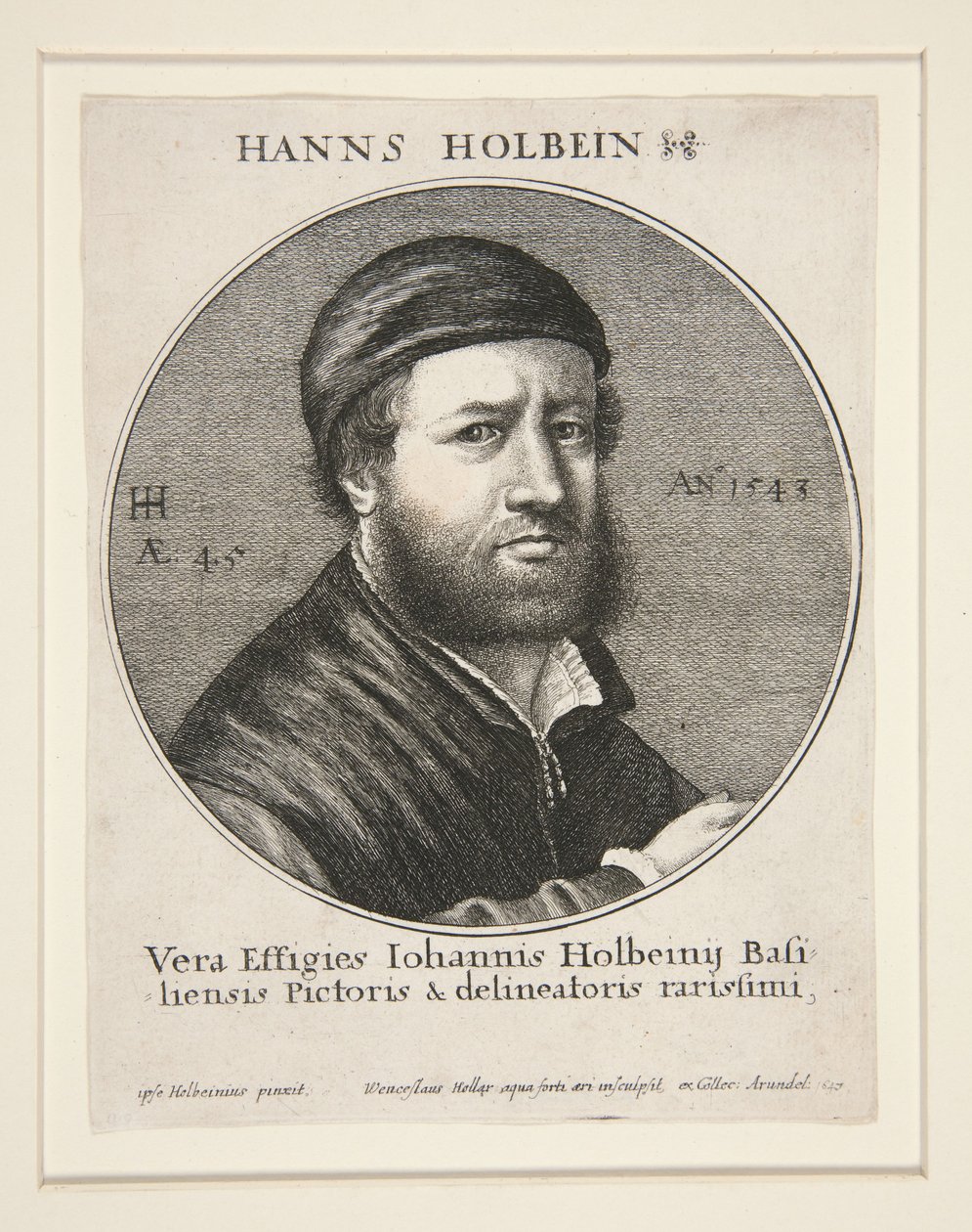 Hans Holbein der Jüngere (1497/8-1543) von Wenceslaus Hollar